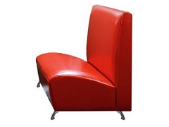 Красный двухместный офисный диван ALABAMA