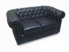 Черный двухместный диван CHESTER