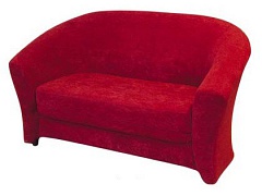 Двухместный диван для офиса ALFA красный