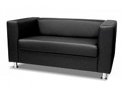 Черный двухместный диван для офиса APOLLO
