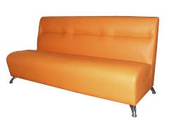 Ораньжевый трехместный диван для офиса PREMIER