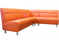 Ораньжевый угловой диван для офиса PREMIER