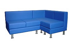 Синий угловой офисный диван PREMIER LIGHT