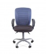 Кресло для персонала CHAIRMAN 9801 ERGO ткань голубая/серая